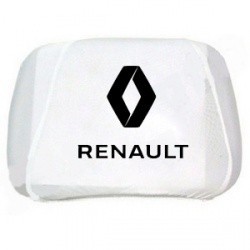Чехол на подголовник белый Renault 2пред.